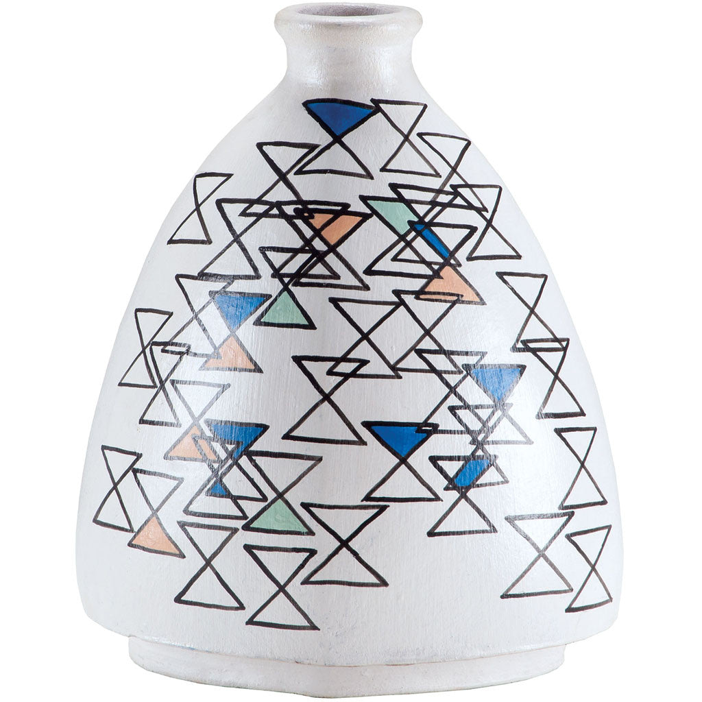 Stacking Glyphs Painted Vase