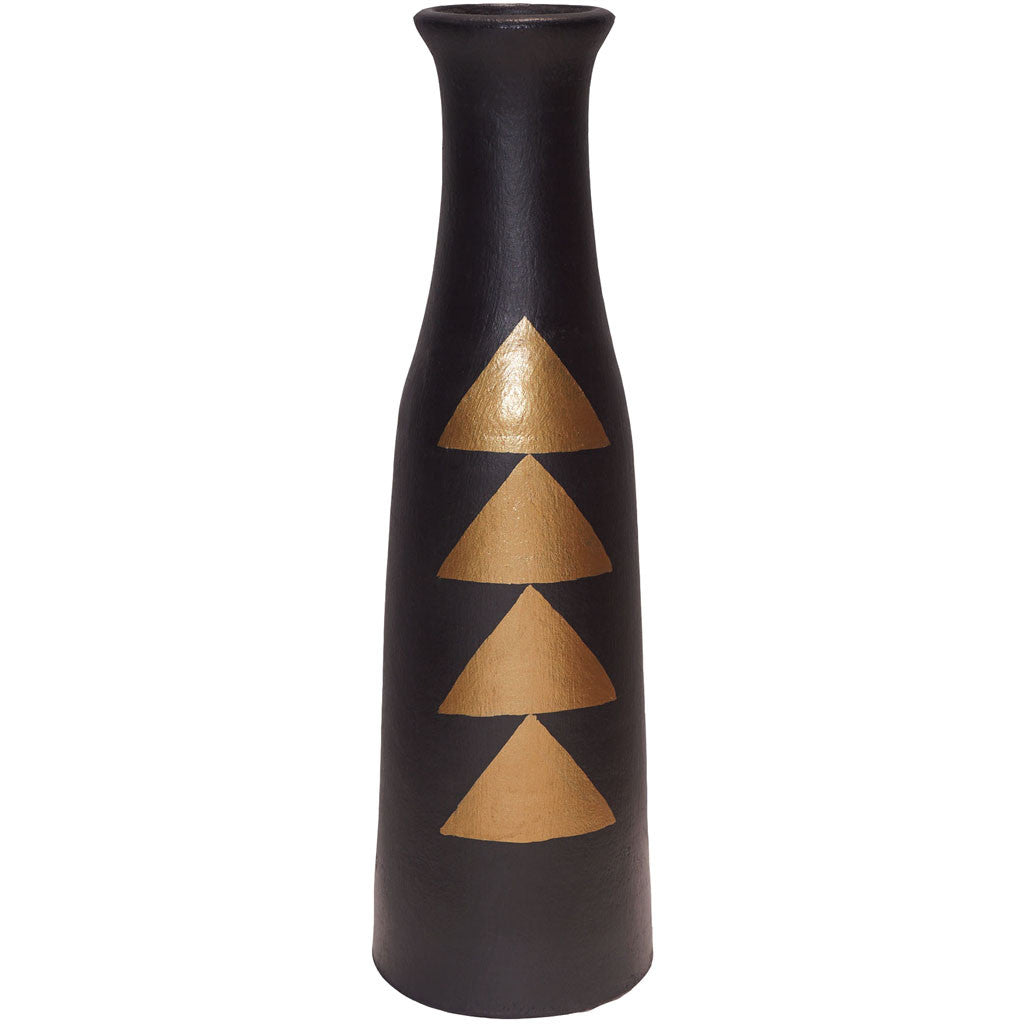 Golden Tribe Flute Vase