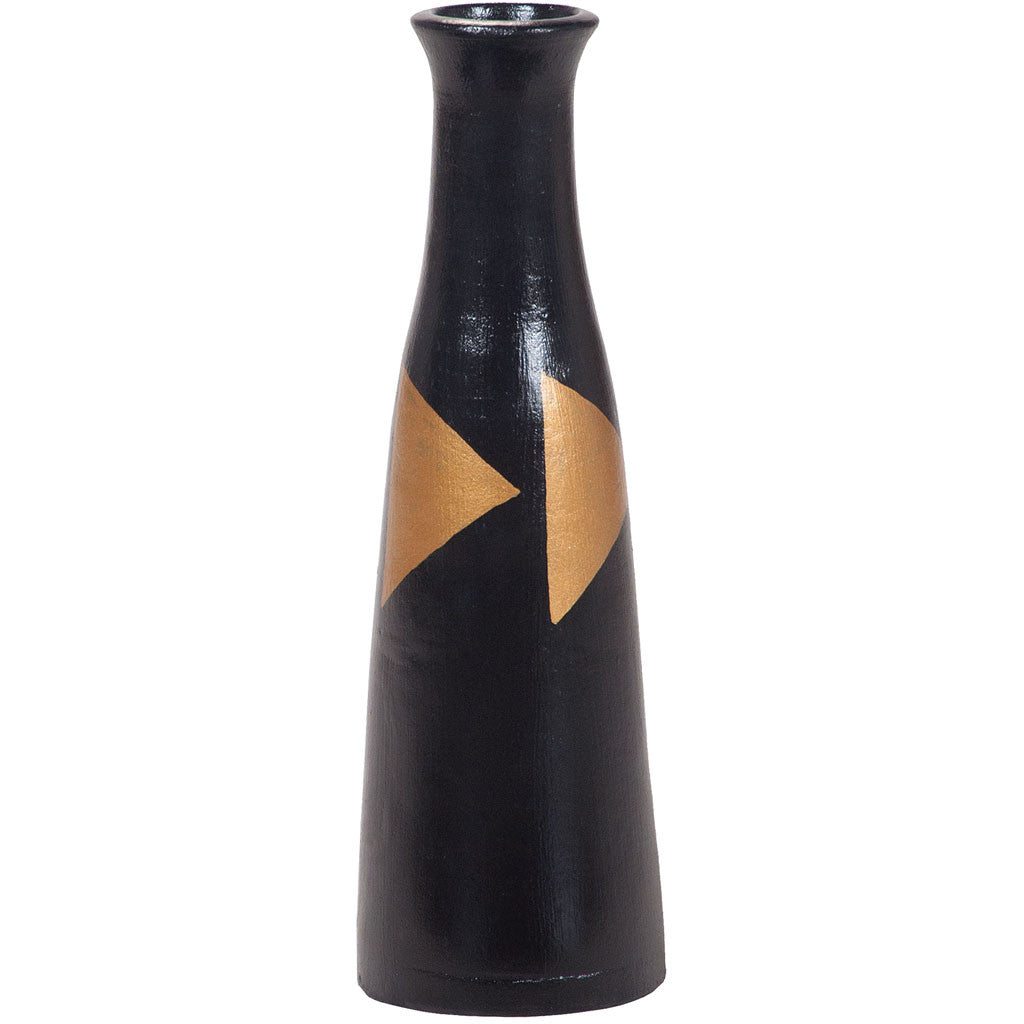 Golden Tribe Horizontal Flute Vase