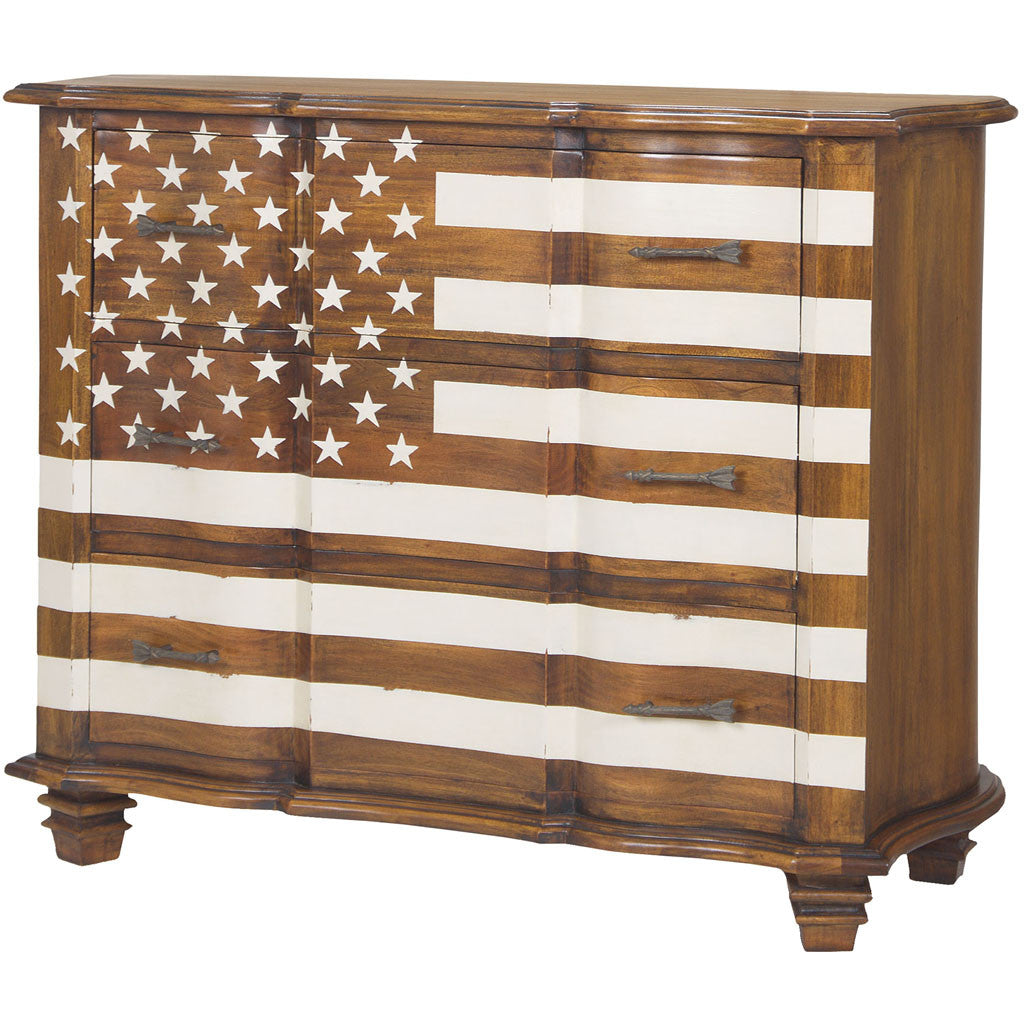 Western American Flag Chest