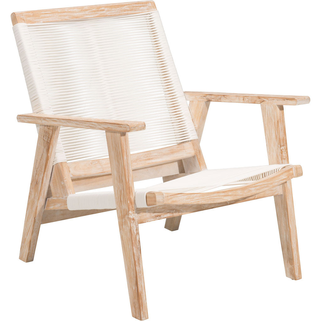 West Bay Arm Chair White Wash &amp; White