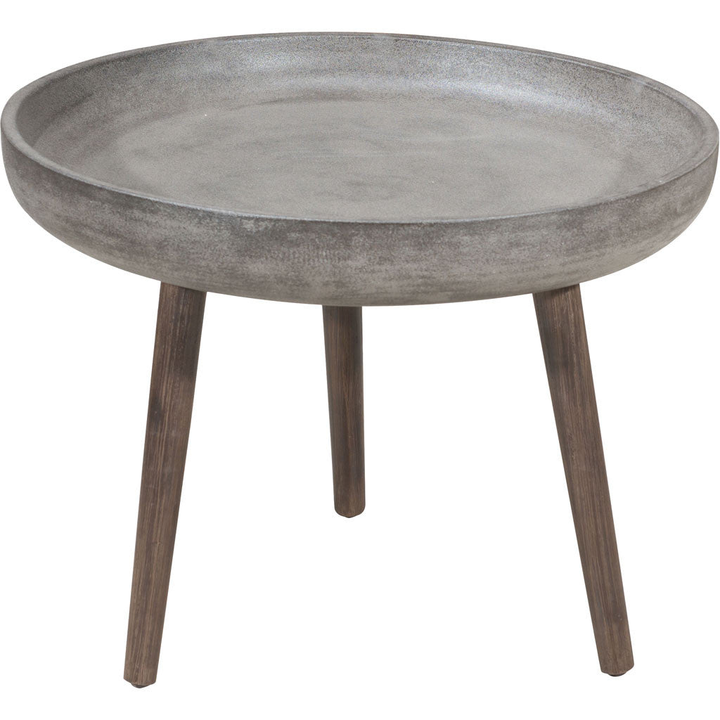 Bradley Side Table Cement &amp; Natural