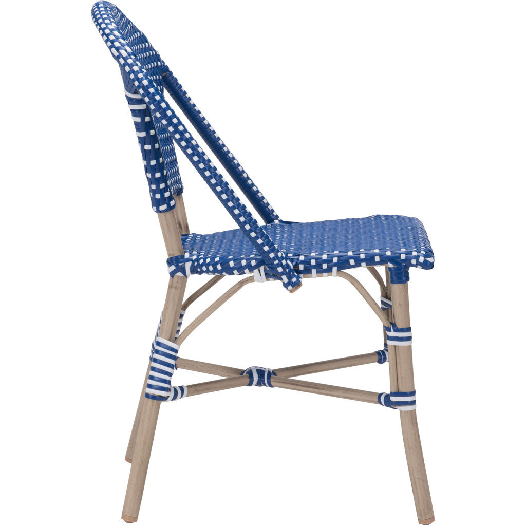 Parisian Dining Chair Navy Blue & White (Set of 2)