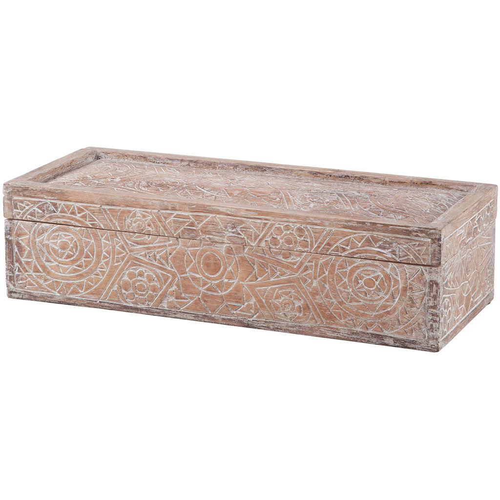 Havana Carved Albasia Wood Box