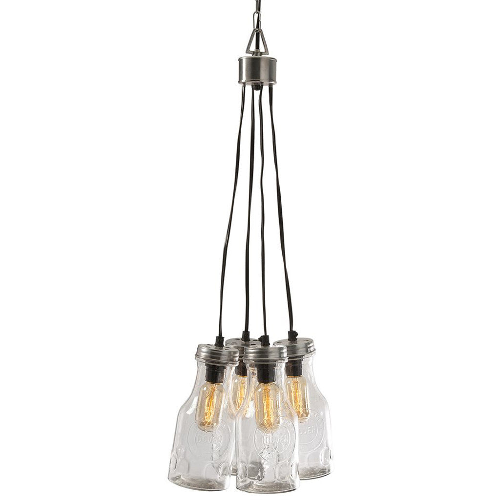Catoosa Glass Bottle Cluster Pendant Light