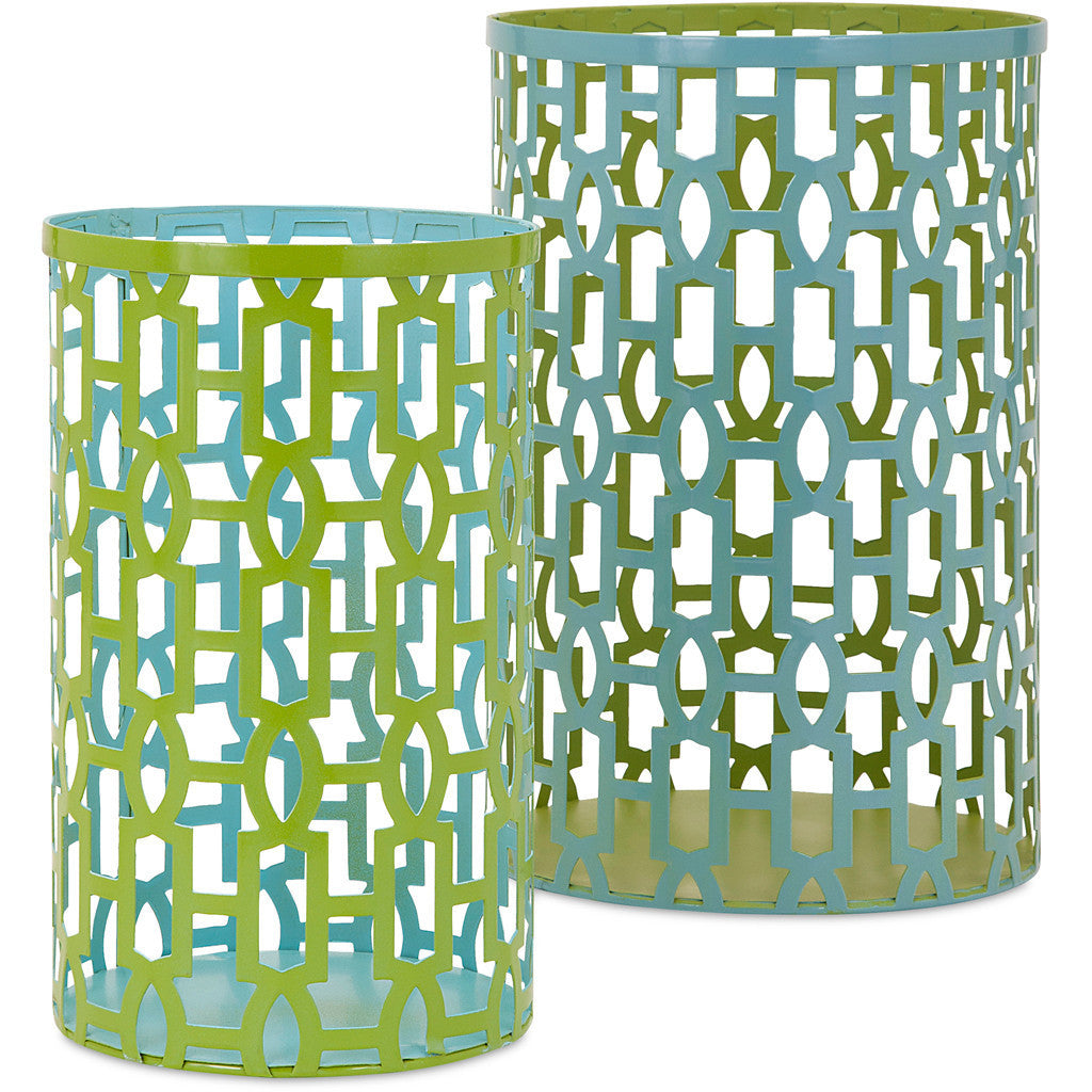 Elite Reflective Metal Lantern (Set of 2)