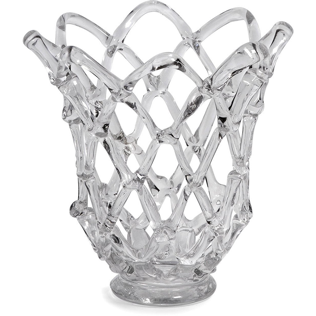 Glass Web Sculpture with Open Top