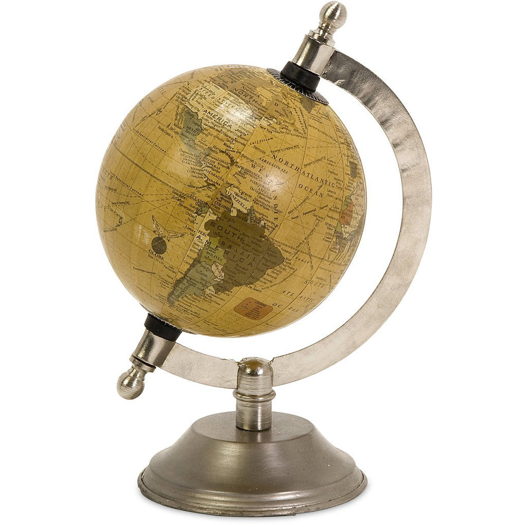 Camden Globe With Nickel Finish Base