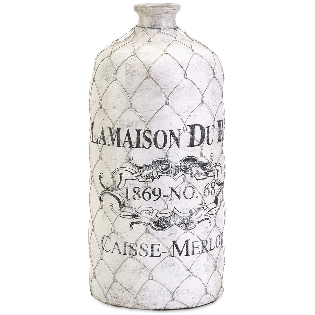 Large French Wire Cage Bottle