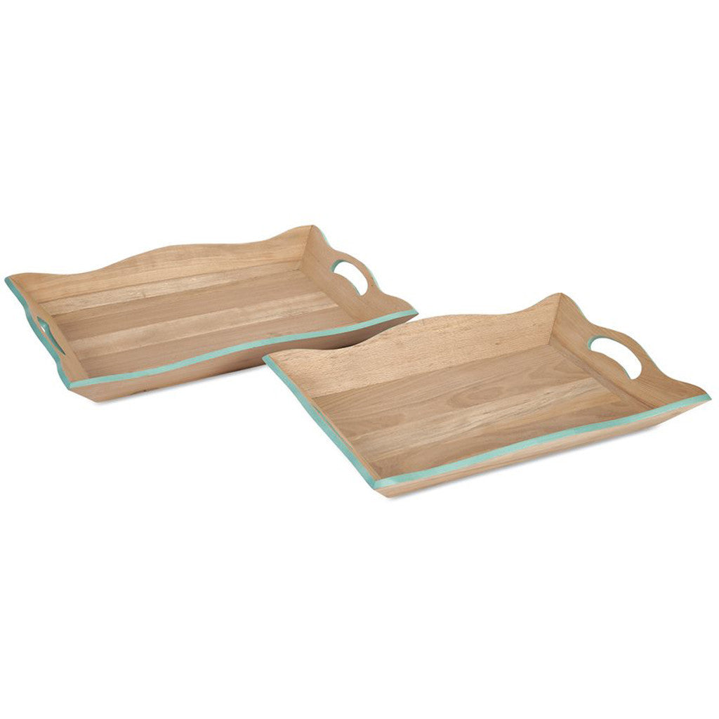 Heard Wooden Trays (Set of 2)
