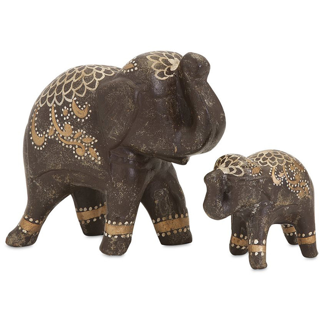 Wakulla Painted Elephants (Set of 2)