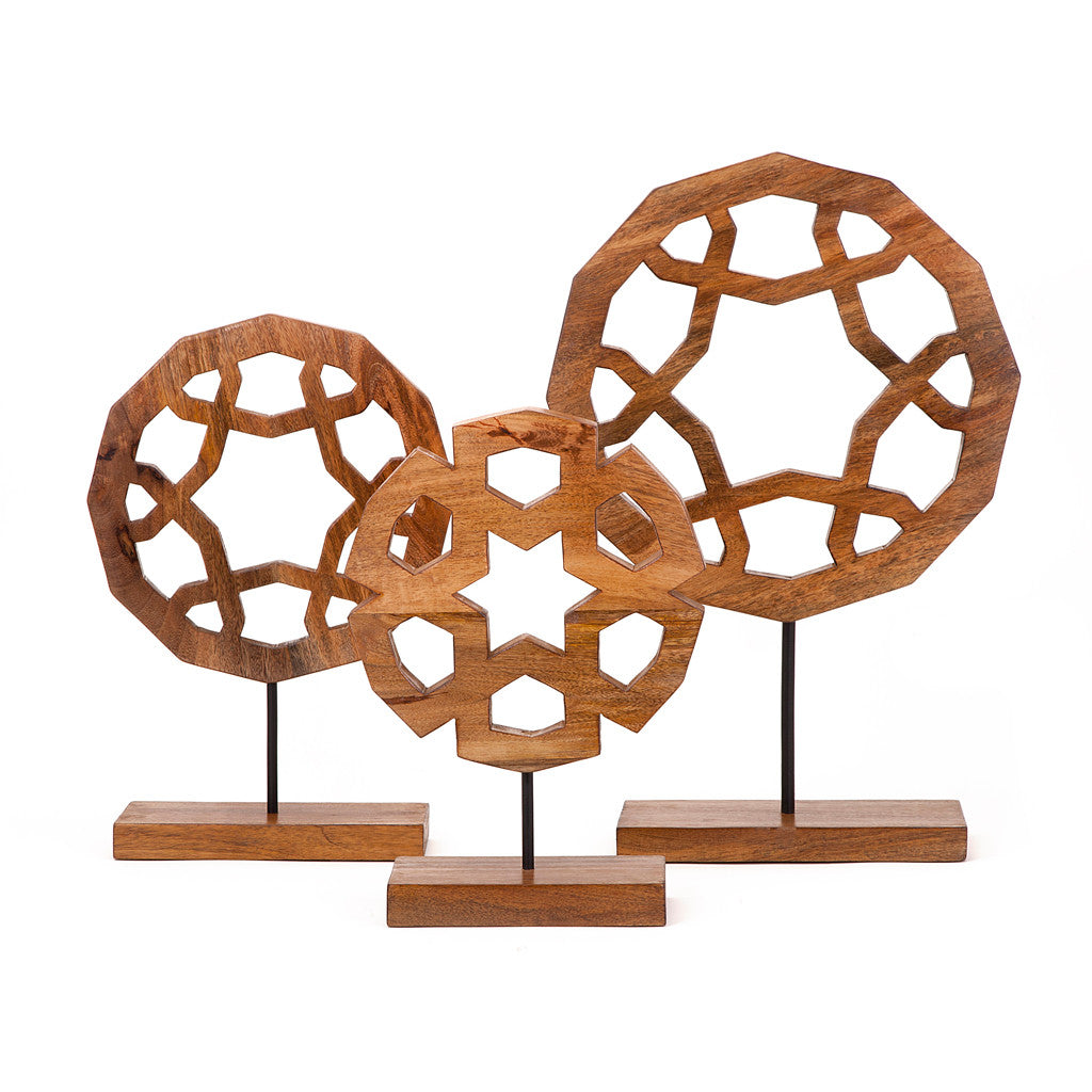 Jacob Wood Carved Sculptures (Set of 3)