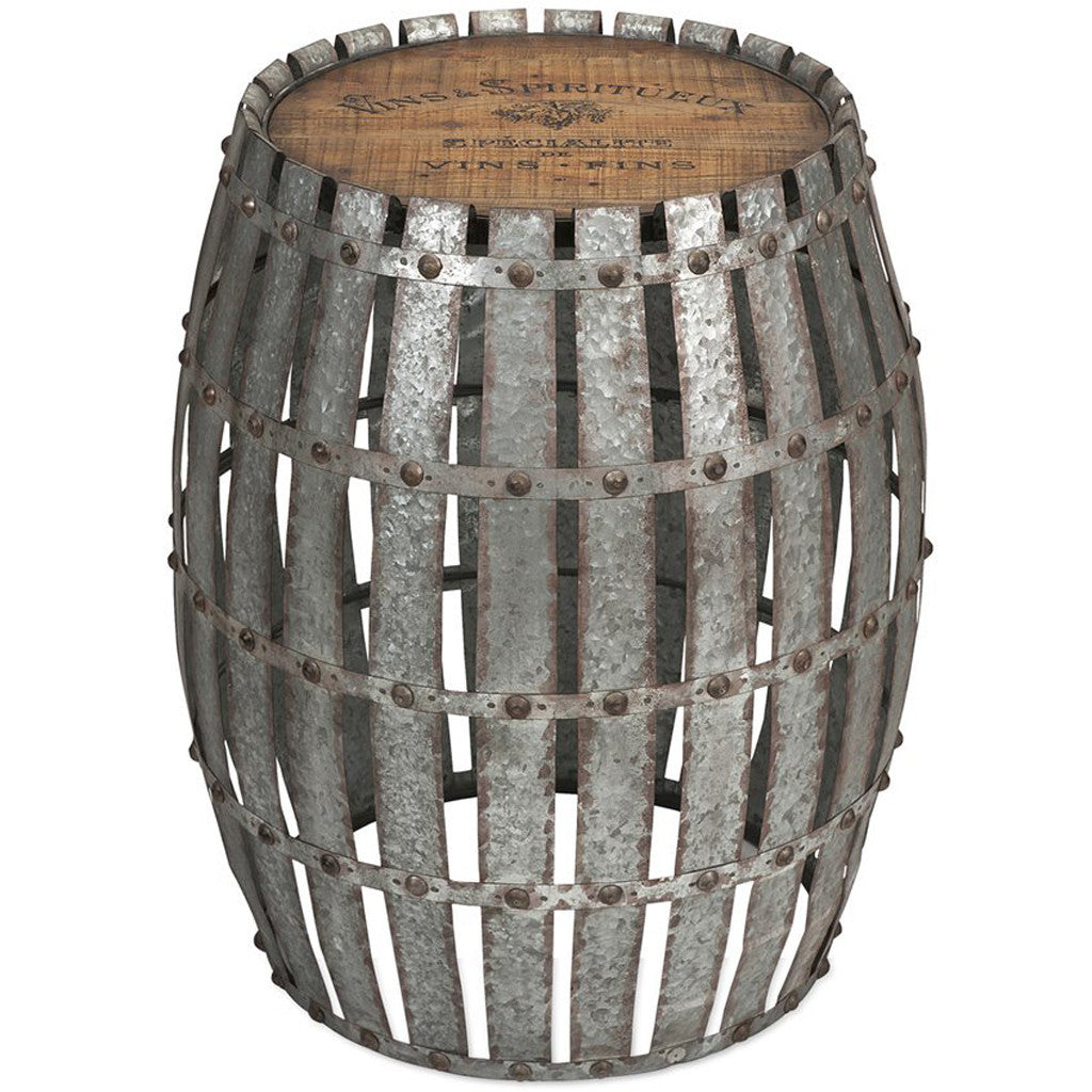 Glades Wood and Metal Barrel