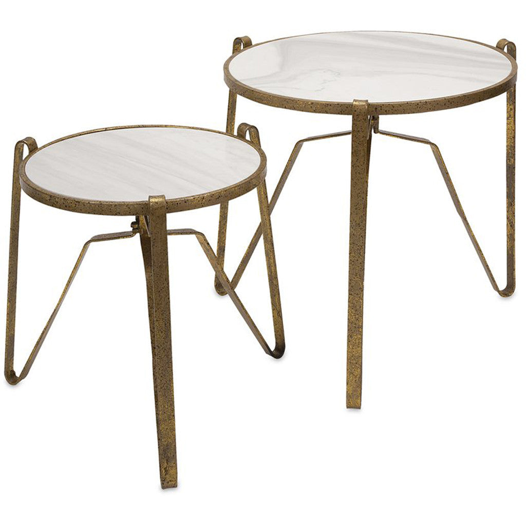 Meriwether Marble Top Tables (Set of 2)