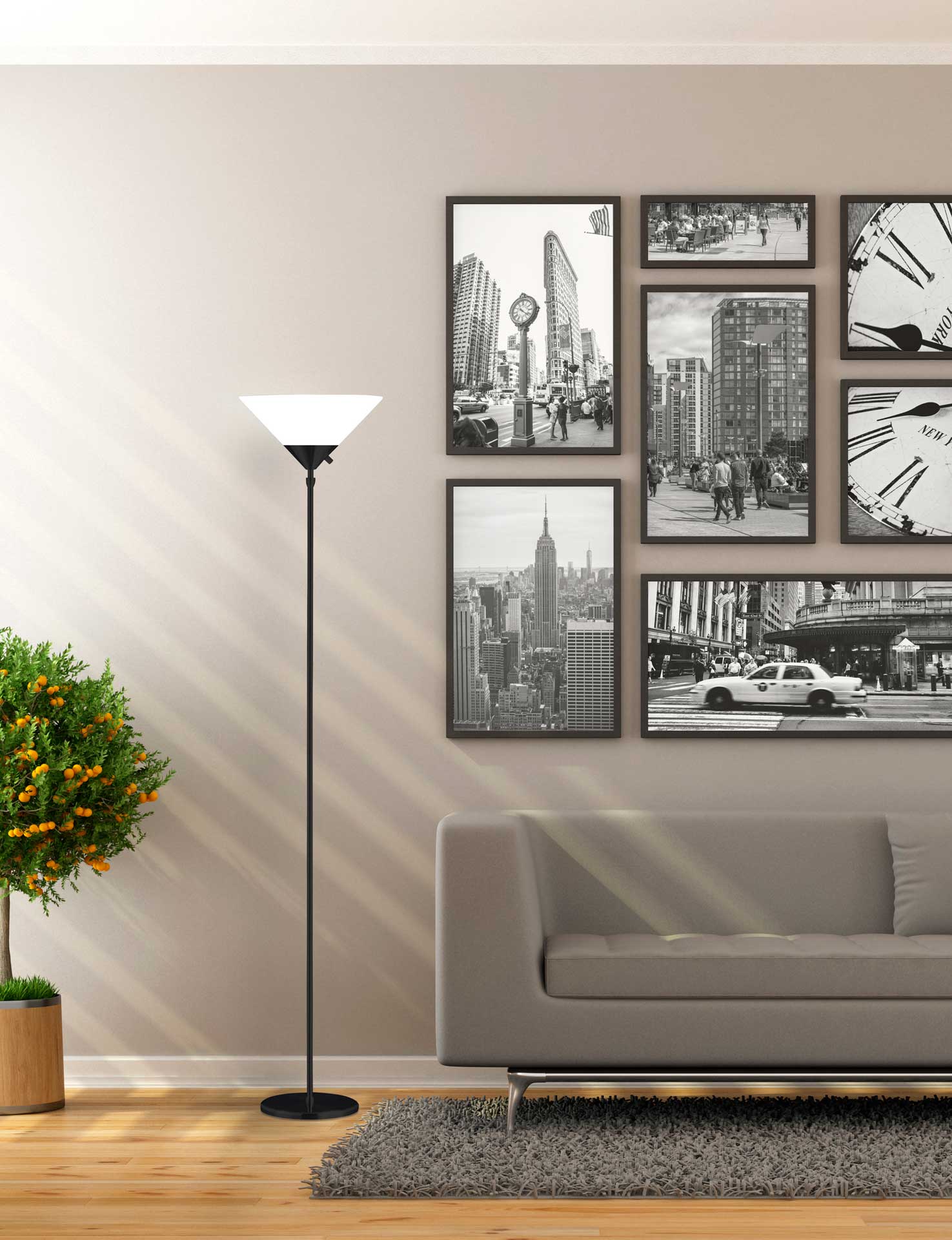 Puteaux Torchiere Black