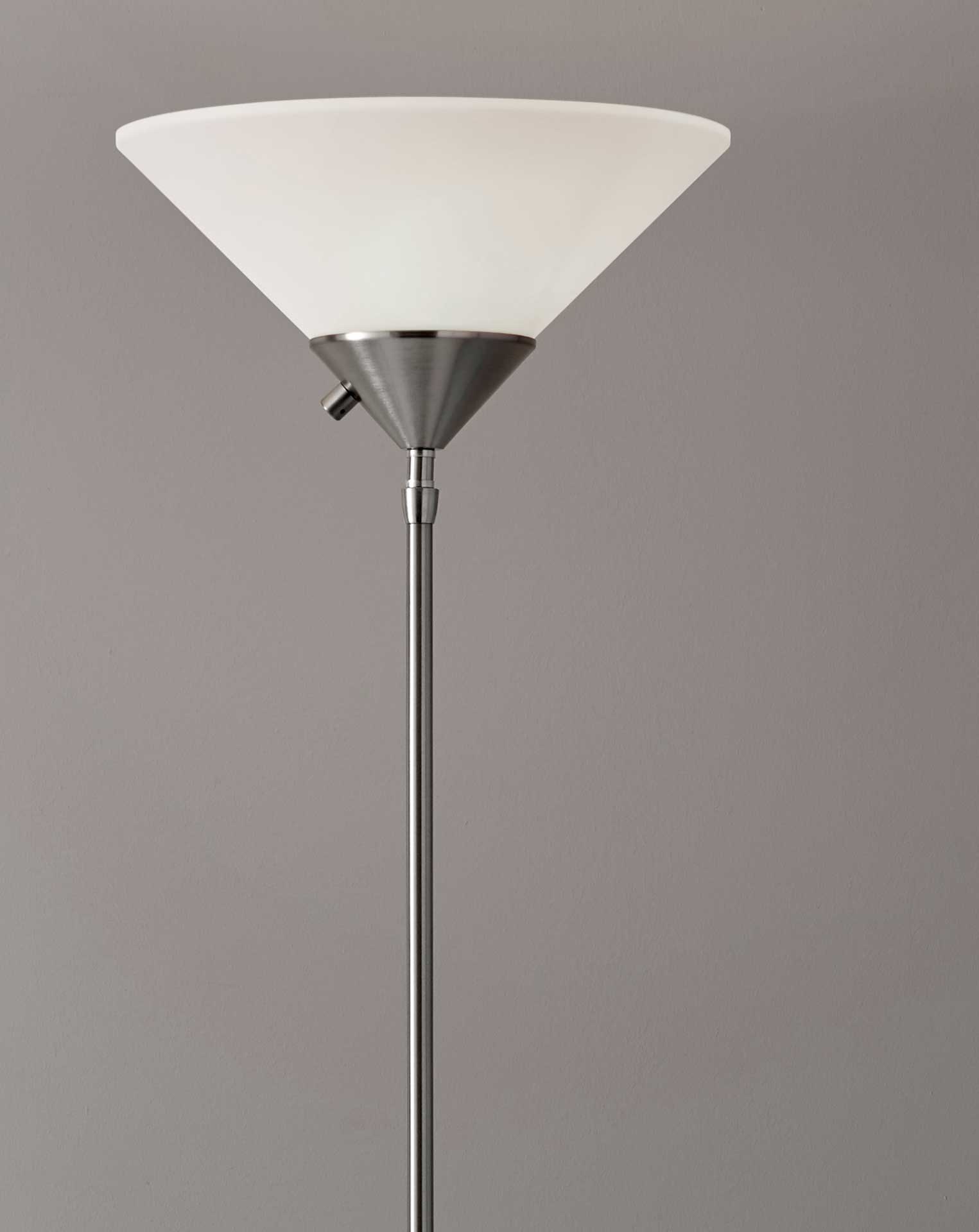 Puteaux Torchiere Brushed Steel