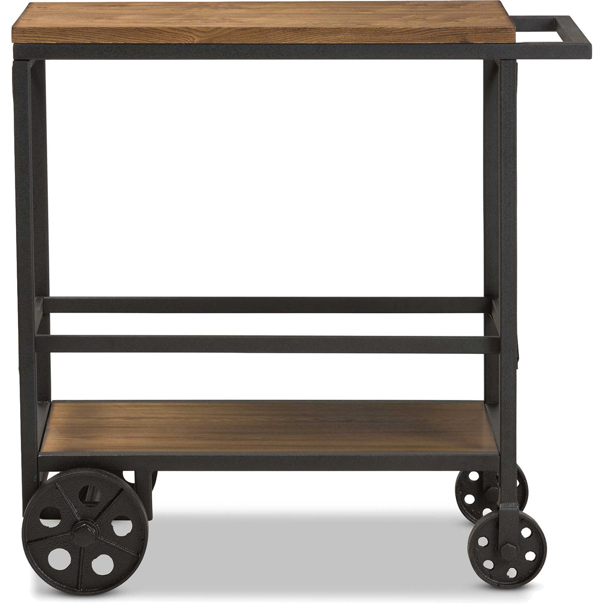 Charlie Mobile Serving Cart Oak/Black