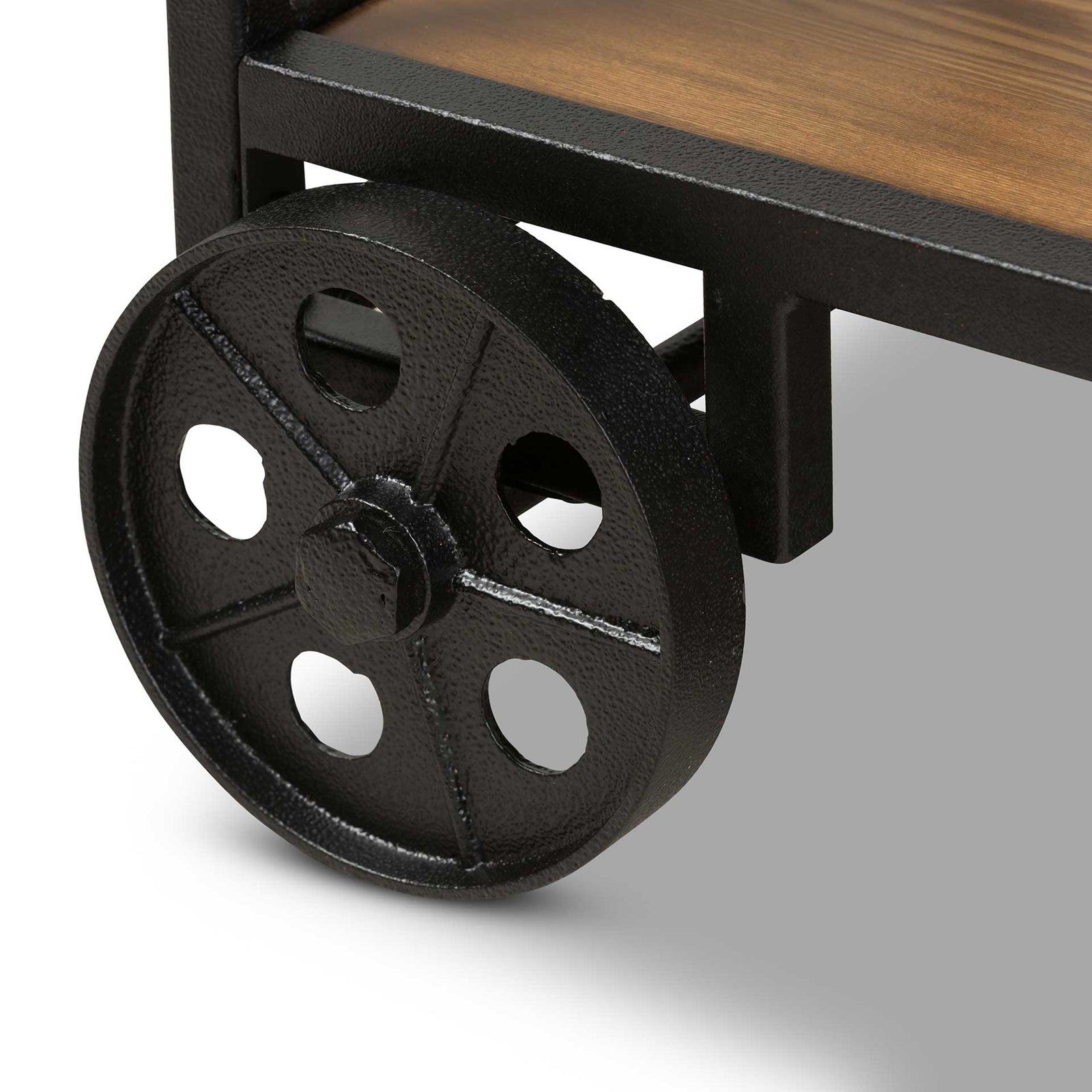 Charlie Mobile Serving Cart Oak/Black