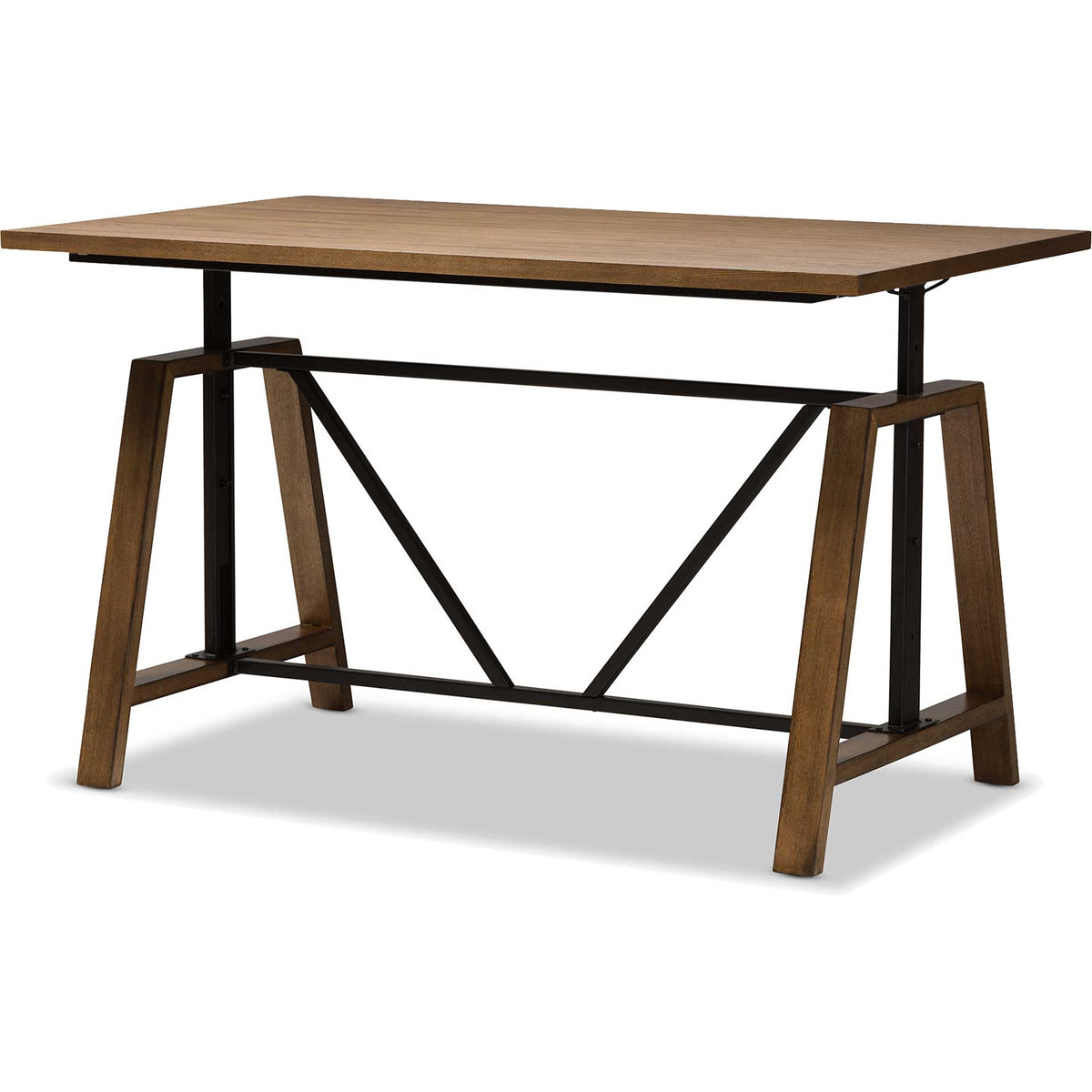 Niam Adjustable Height Desk Brown/Black