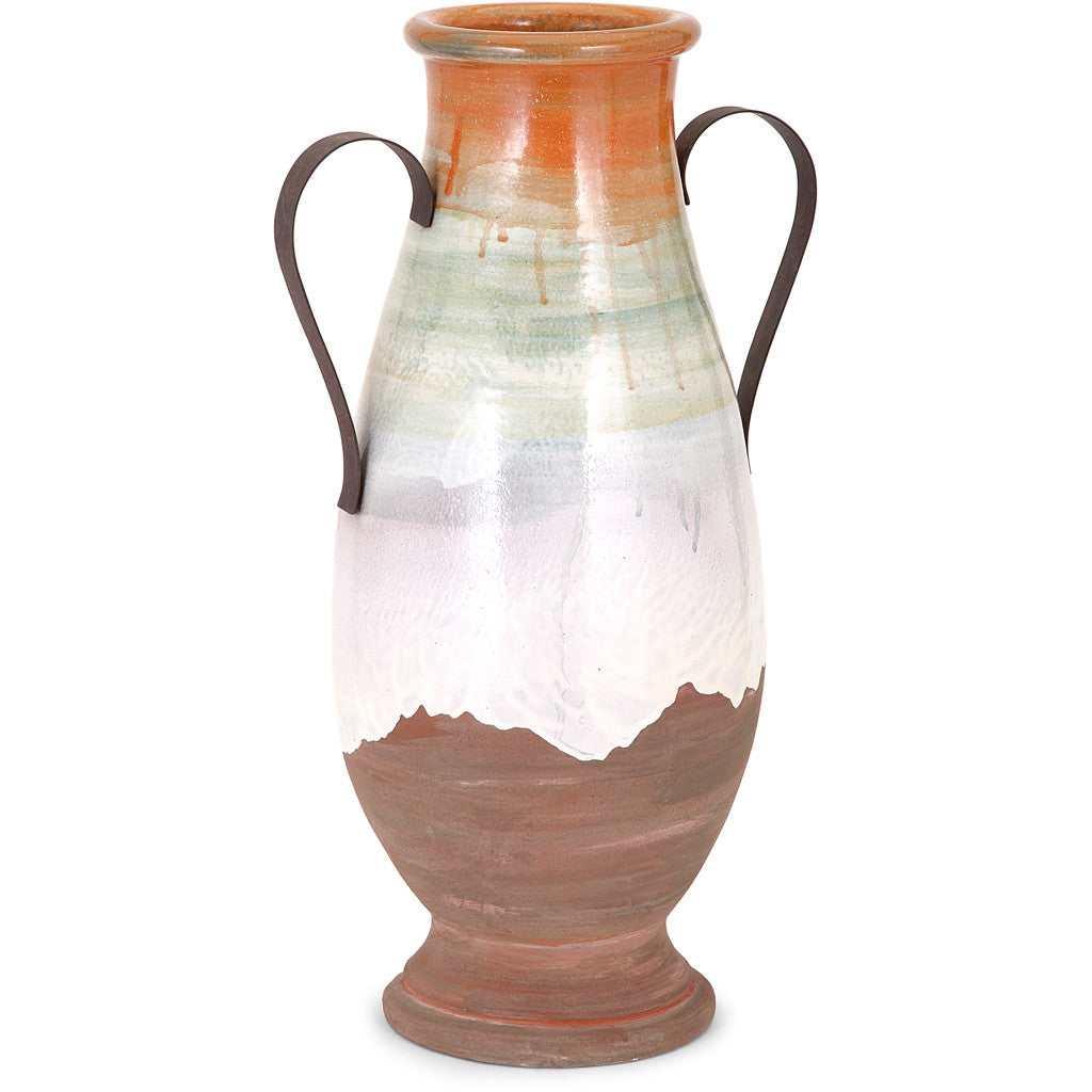 Large Morrison Vase with Metal Handles