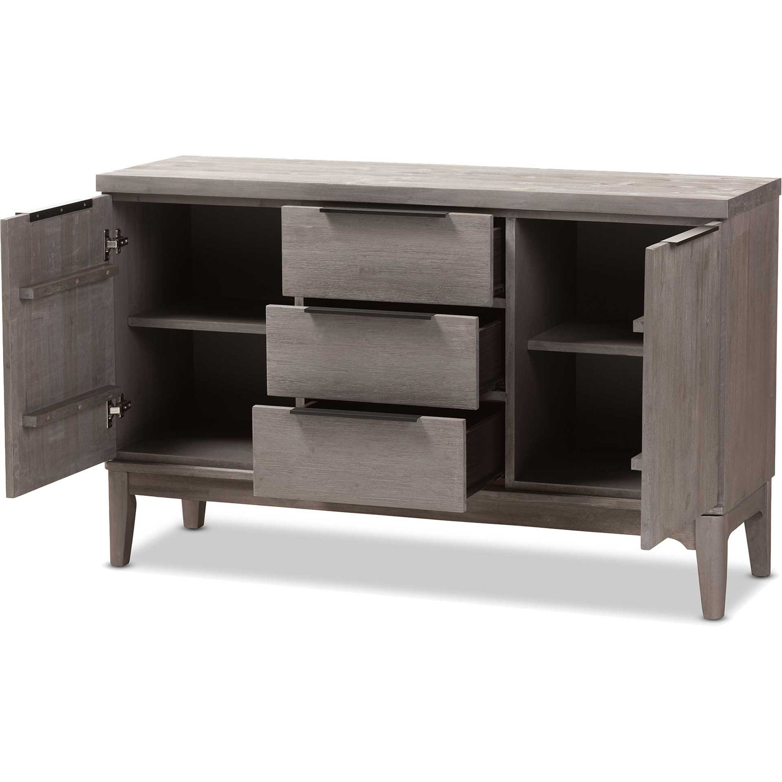 Naarah 3-Drawer Sideboard Platinum Gray