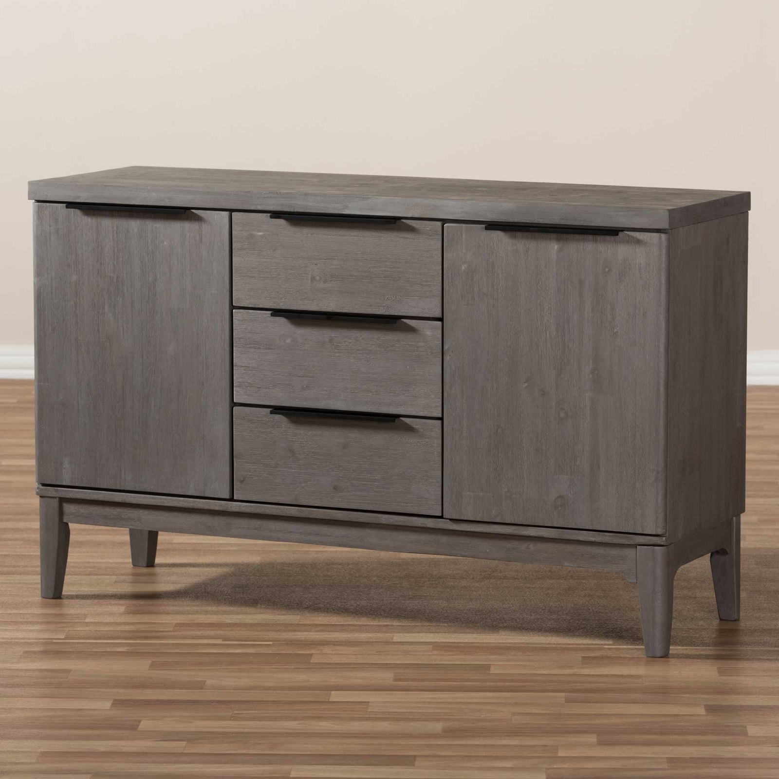 Naarah 3-Drawer Sideboard Platinum Gray