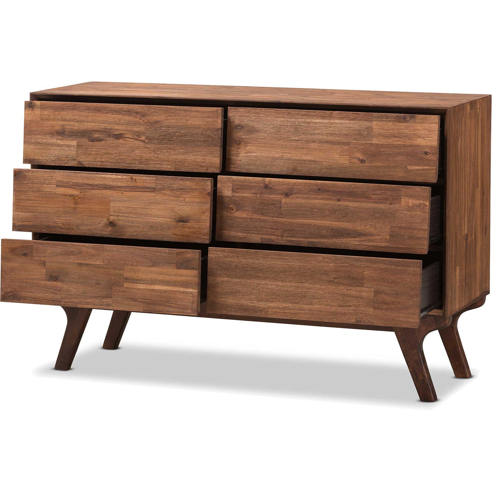 Siara 6-Drawer Dresser Brown