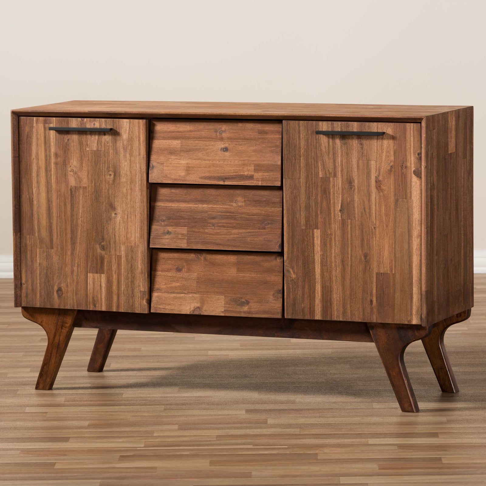 Siara 3-Drawer Sideboard Brown