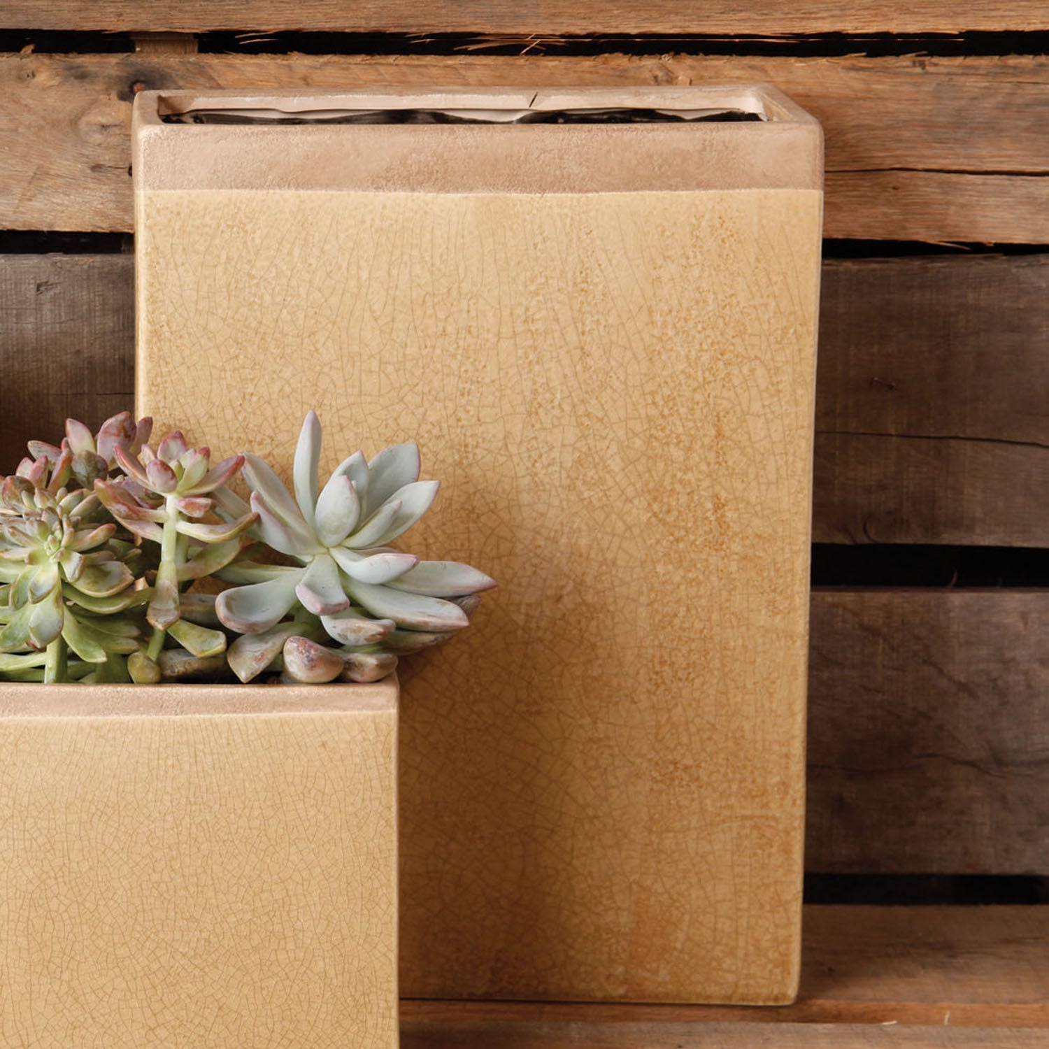 Merlin Large Rectangle Vase Yellow