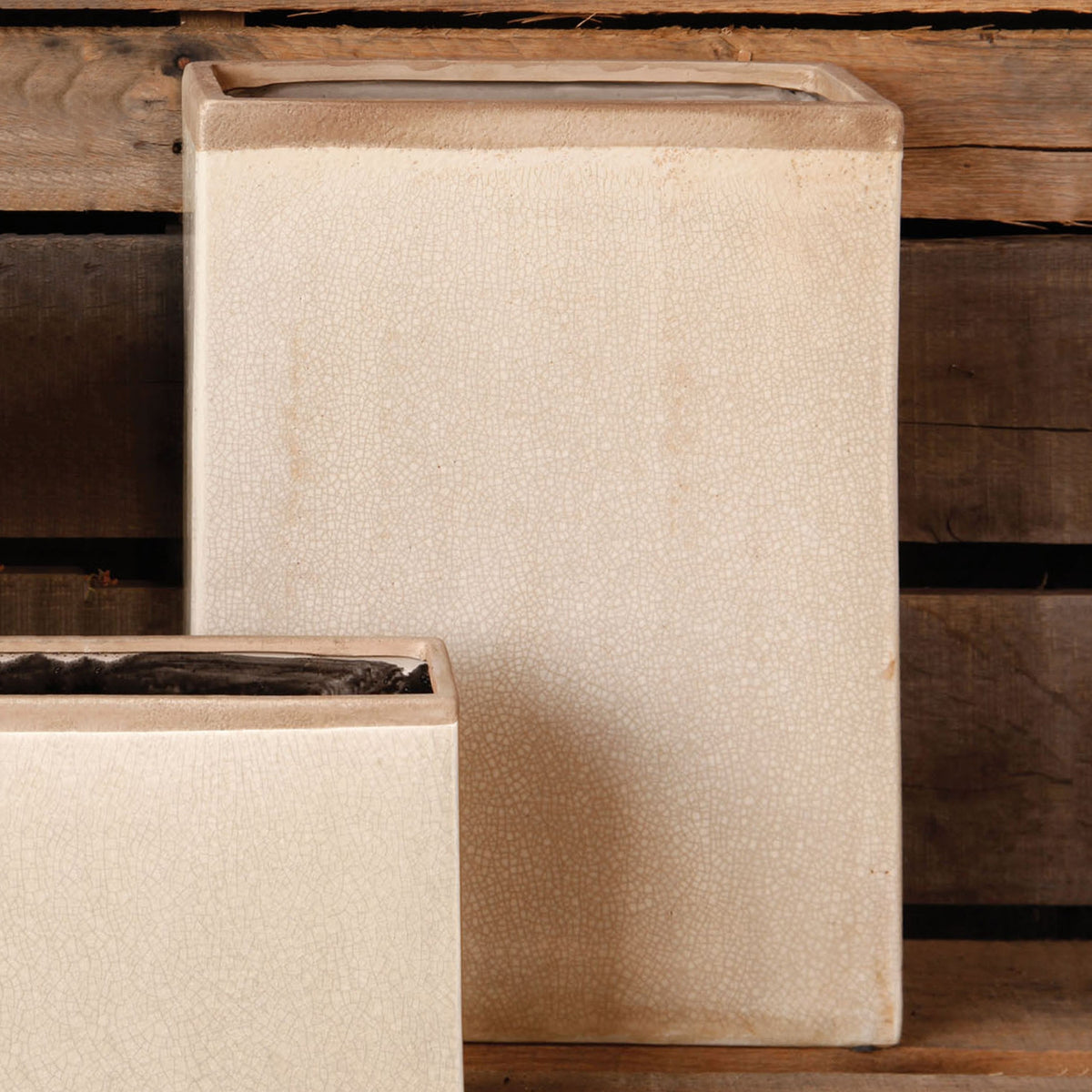 Merlin Large Rectangle Vase White