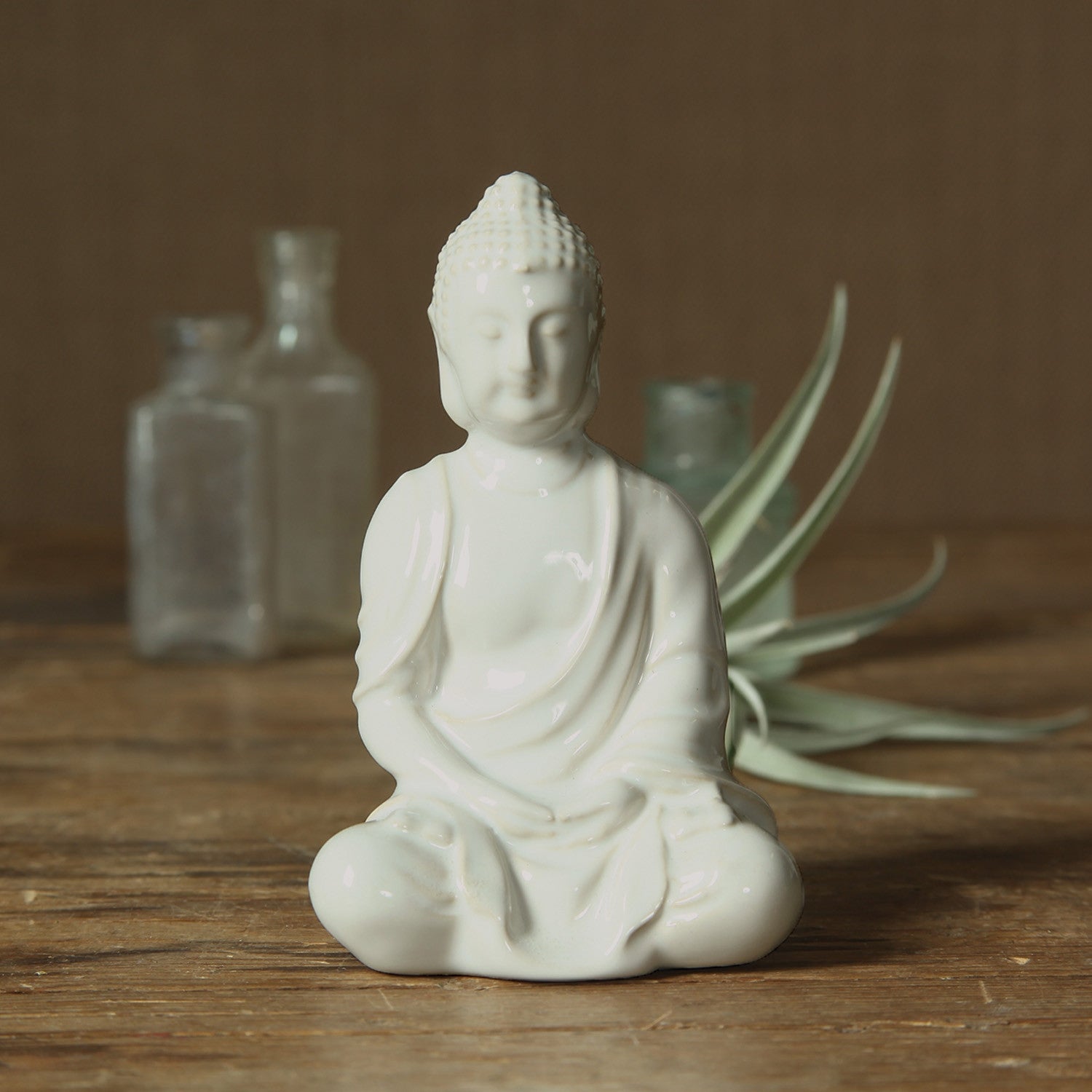 Glazed White Buddha