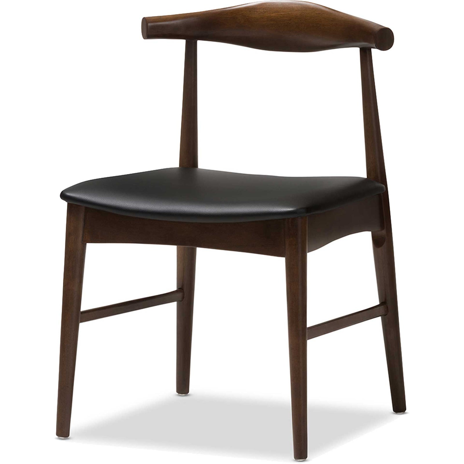 Wiley Dining Chair Black/Walnut (Set of 2)