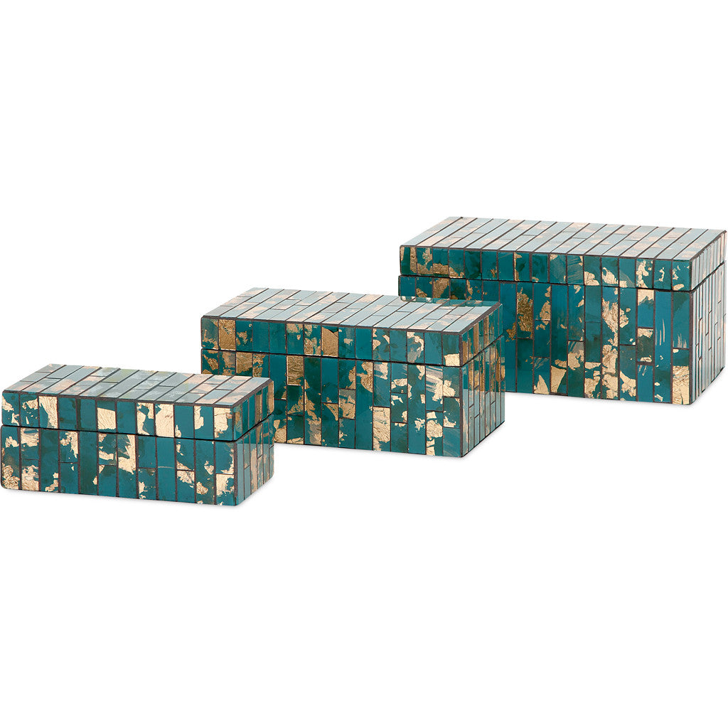 Glacier Mosaic Boxes (Set of 3)