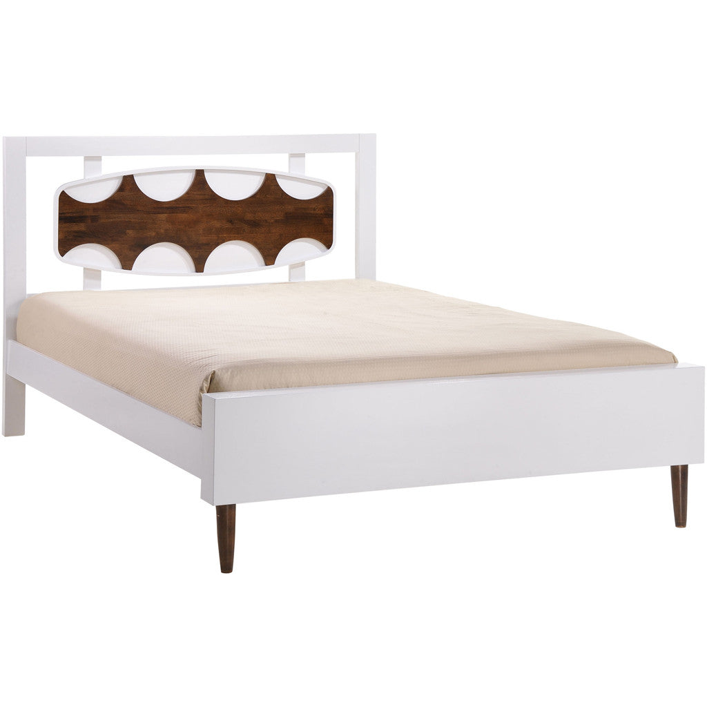 Seaton Bed Walnut & White