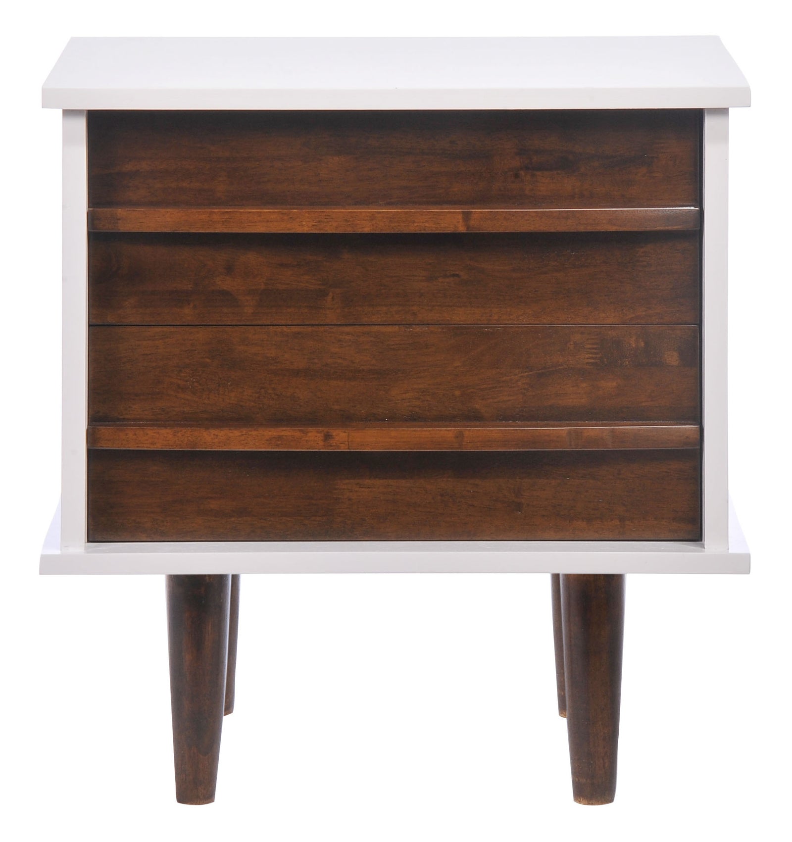 Seaton Night Stand Walnut & White