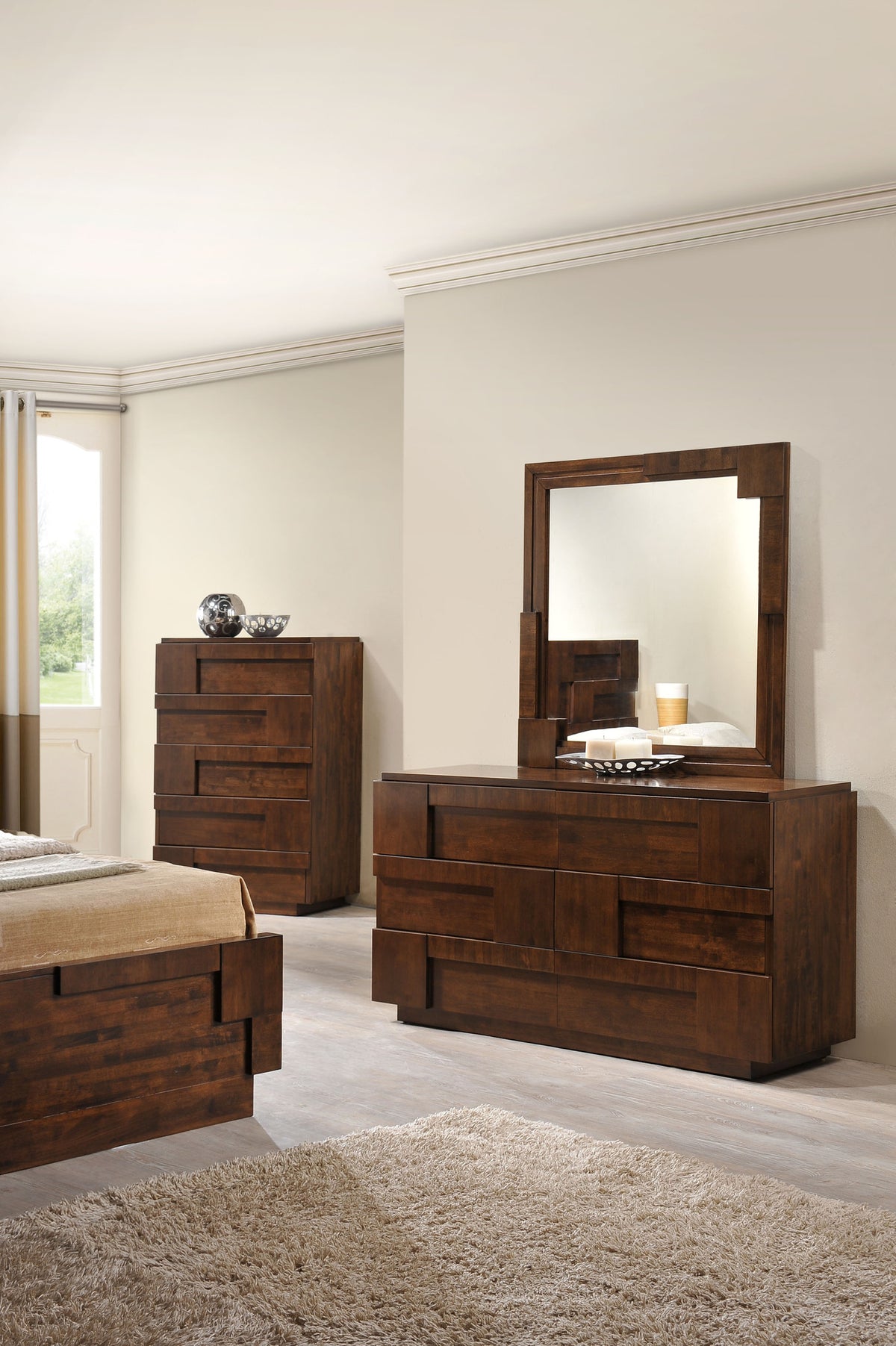 San Marino Double Dresser Walnut