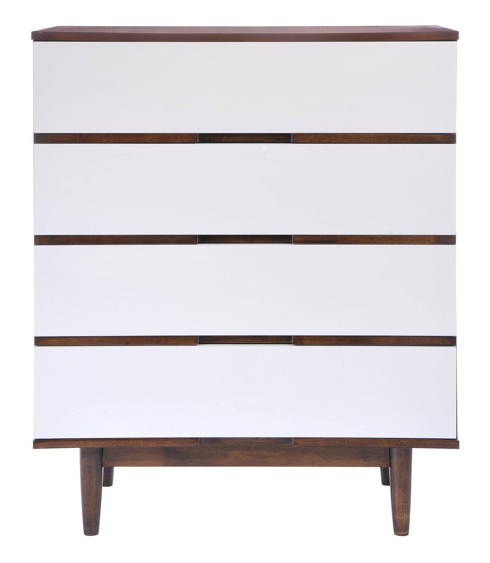 Lan High Chest Walnut & White