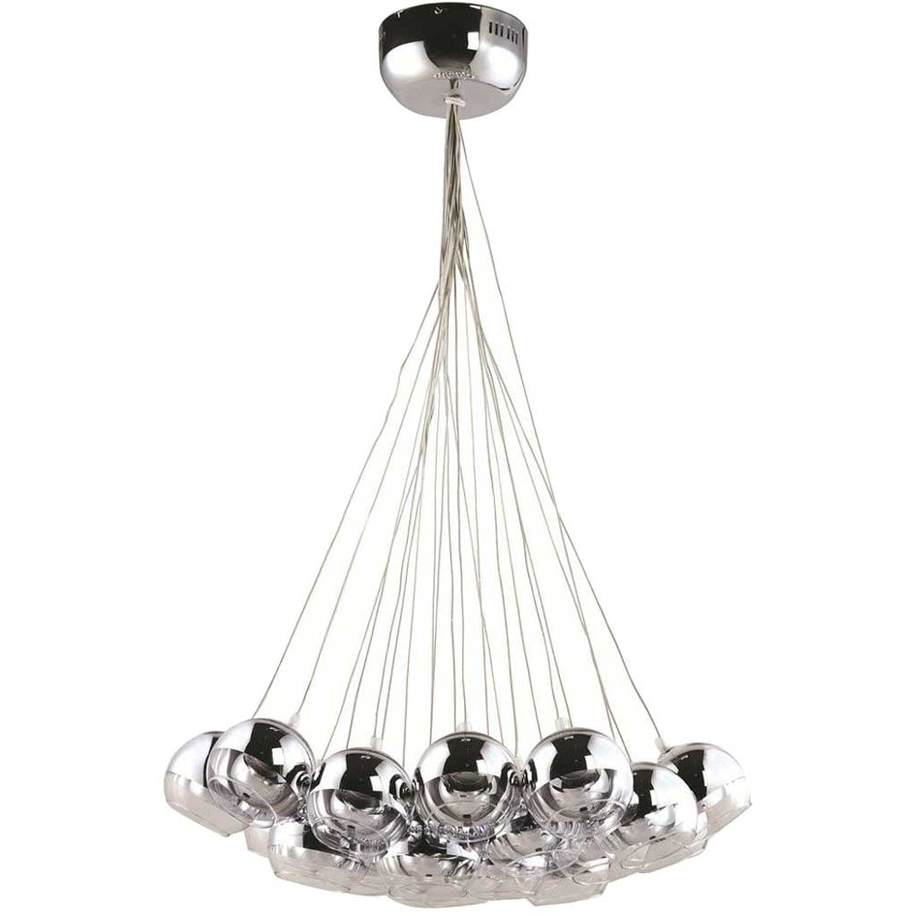Cusp Hanging Chandelier Silver