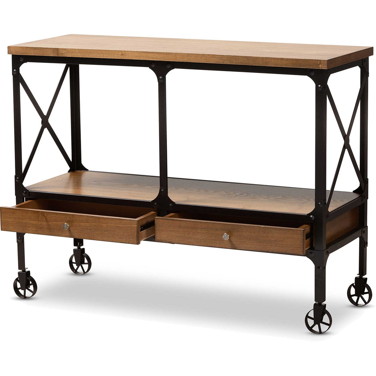 Alexandra Desk Dark Oak/Dark Bronze