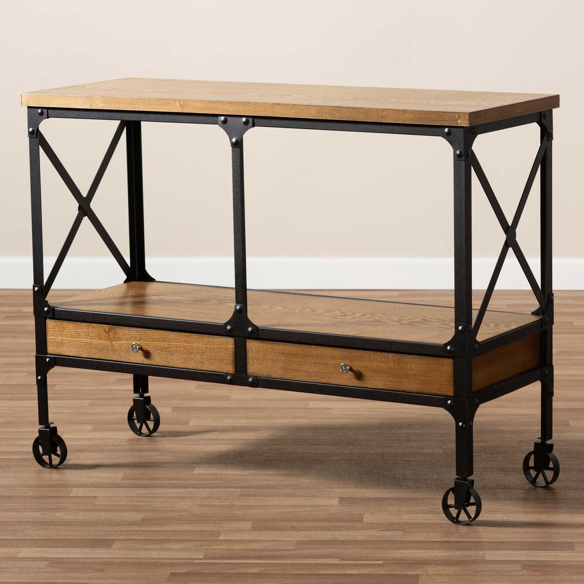Alexandra Desk Dark Oak/Dark Bronze