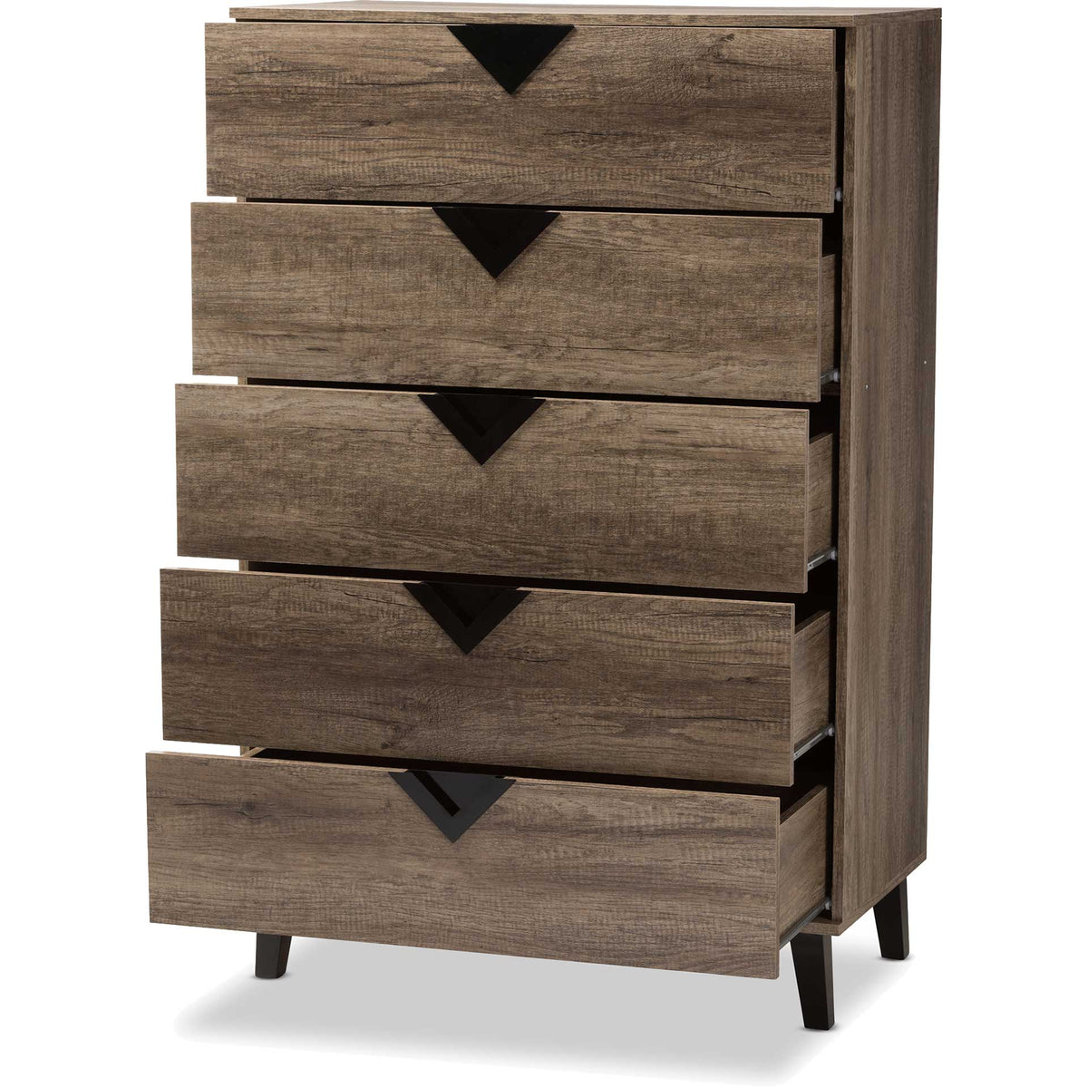 Waverly 5-Drawer Chest Light Brown