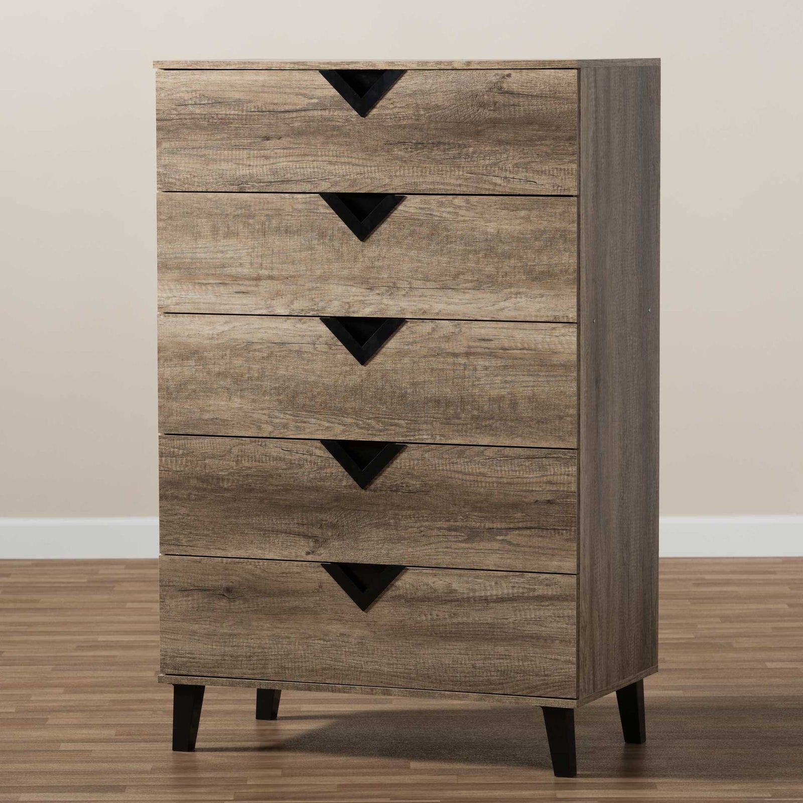 Waverly 5-Drawer Chest Light Brown