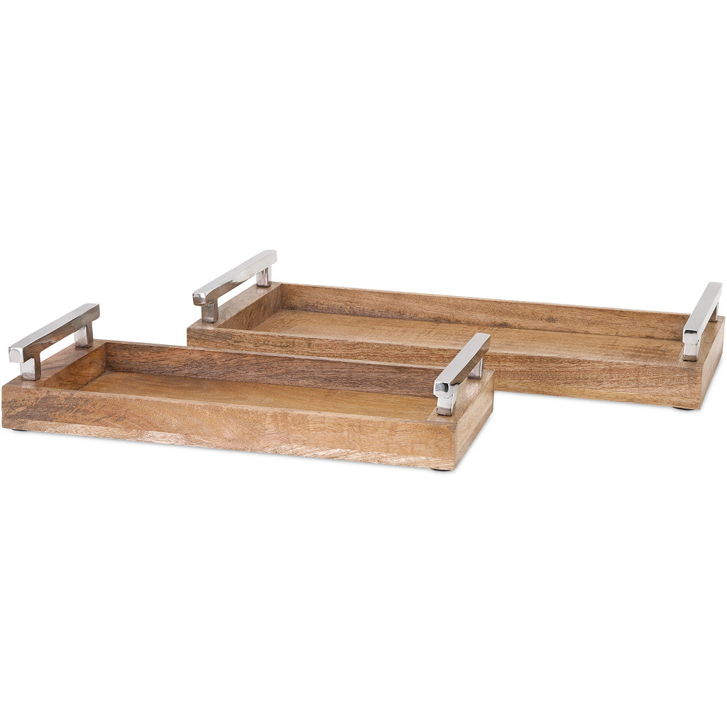 Macaulay Wood Trays (Set of 2)