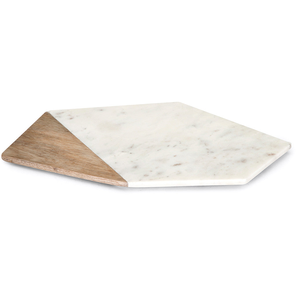 Vallory Small Marble and Wood Cheese Board