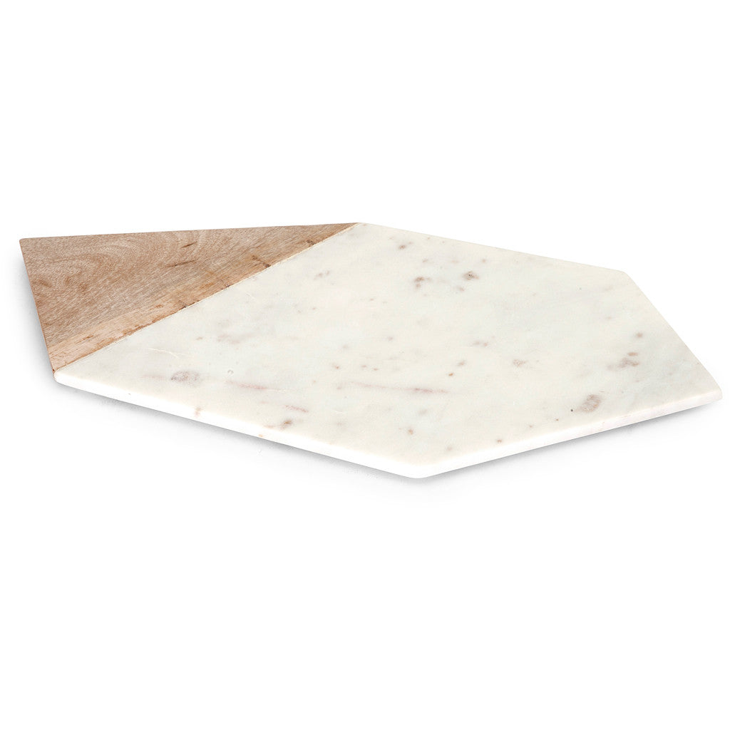 Vallory Large Marble and Wood Cheese Board