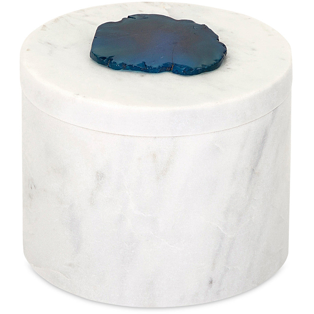 Vallory Marble Box with Agate Stone