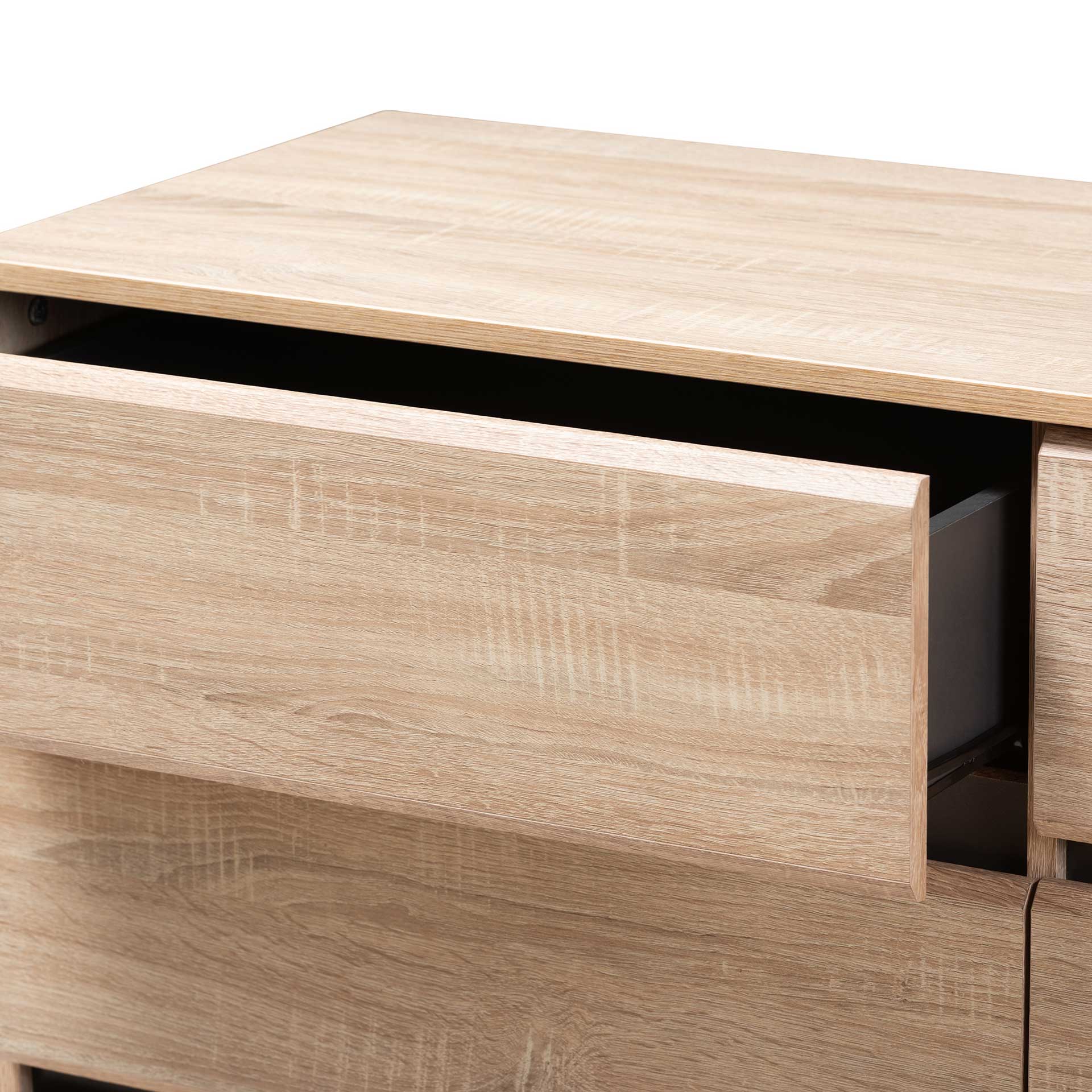 Miabella 6-Drawer Dresser Oak/Dark Gray