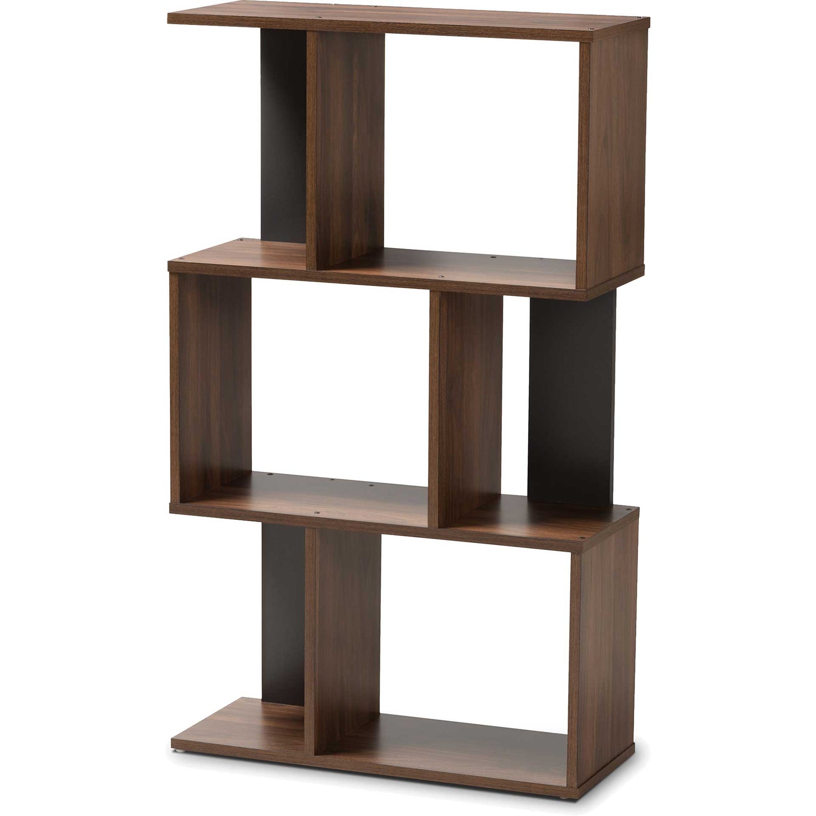 Leala Shelving Unit Walnut/Dark Gray