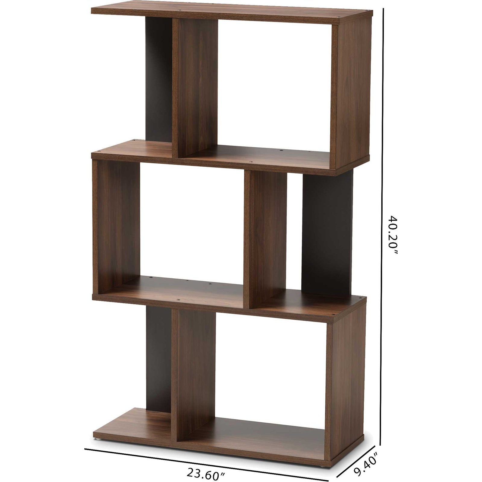 Leala Shelving Unit Walnut/Dark Gray