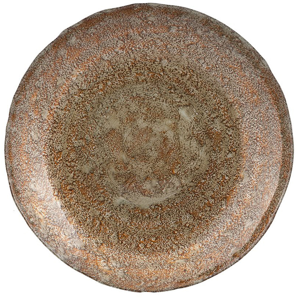 Copper Patina Glass Charger